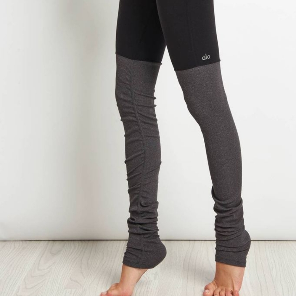 Alo Yoga | Black Stormy Heather Goddess